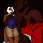  2015 anthro bane_(isla_aukate) canine clothed clothing feral fox foxenawolf isla_aukate mammal open_mouth overlord_fox silhouette 