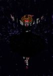  :d blouse darkness evil_smile ex-rumia glowing glowing_eyes highres mary_janes nagasehachi_koromoko open_mouth red_eyes red_footwear rumia shoes short_hair skirt smile touhou vest 