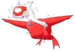  2014 blush claws dragon female feral latias legendary_pok&eacute;mon nintendo nude omorashi pok&eacute;mon rathikyou scalie shaking simple_background solo sweat tears tongue tongue_out video_games wings yellow_eyes 