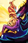  breasts daydream_shimmer_(eg) duo equestria_girls eye_mist female female/female friendship_is_magic hair horn humanoid kissing lumineko midnight_sparkle_(eg) multicolored_hair my_little_pony purple_skin sunset_shimmer_(eg) twilight_sparkle_(mlp) wings 