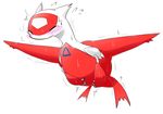  2014 blush claws dragon eyes_closed female feral latias legendary_pok&eacute;mon nintendo nude omorashi pok&eacute;mon rathikyou scalie shaking_head simple_background solo sweat tears video_games wings 