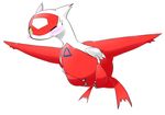  2014 blush claws dragon female feral latias legendary_pok&eacute;mon nintendo nude omorashi one_eye_closed pok&eacute;mon rathikyou scalie simple_background solo sweat video_games wings yellow_eyes 