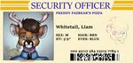  antlers blue_eyes brown_fur brown_hair cervine deer five_nights_at_freddy&#039;s five_nights_at_freddy&#039;s_3 fur hair horn id_card mammal security_guard solo springtrap sukee tzarious video_games 