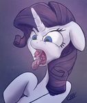  2015 blue_eyes colorfulhoovednights disgusted duo ear_down earth_pony equine eyes_closed female friendship_is_magic hair happy horn horse long_hair mammal my_little_pony open_mouth oral_vore pinkie_pie_(mlp) pony rarity_(mlp) tongue tongue_out unicorn vore 