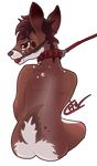  alpha_channel angry back ball_gag big_ears brown_fur brown_hair butt cervine collar colorfulhoovednights deer fur gag hair leash mammal multicolored_fur nude signature simple_background solo transparent_background two_tone_fur white_fur 