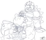  abdominal_bulge anal anal_penetration animal_genitalia anthro anus balls big_dom_small_sub big_penis blade bowser canine canine_penis chubby claws clothing collar cum erection forced fox fox_mccloud fur gaping gaping_anus grin horn huge_penis humanoid_penis hyper hyper_penis knot male male/male mammal mario_bros monochrome nintendo nipples nude penetration penis rape reptile ridiculous_fit scalie sex shell simple_background size_difference smile spikes star_fox video_games wolf wolfblade 