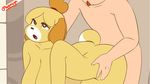  animal_crossing animated canine dog duo female human isabelle_(animal_crossing) male male/female mammal nintendo papaya_(artist) sex video_games 