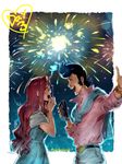  alternate_hairstyle dandy_(space_dandy) dvd fireworks glasses open_mouth pompadour red_hair samba-temperado scarlet_(space_dandy) space_dandy 