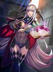  blue_eyes book breasts cape center_opening cleavage fire_emblem fire_emblem_cipher fire_emblem_if long_hair lowres nintendo shade_(fire_emblem) solo white_hair 