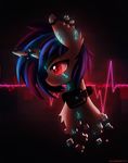  2015 cybernetics cyborg equine female friendship_is_magic headphones horn machine mammal my_little_pony red_eyes solo sound_wave unicorn vinyl_scratch_(mlp) vulpessentia 