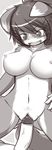  1girl breasts dog furry hane large_breasts monochrome nipples open_mouth pussy sex short_hair uncensored vagina 
