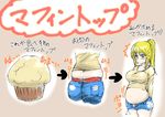  belly denim fat food jeans muffin muffin_top pants 