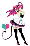  bad_id bad_pixiv_id bat_wings demon_girl demon_wings drill_hair flower headphones heart kasane_teto red_eyes red_hair rose skirt solo tail thighhighs twin_drills twintails utau windbard wings 