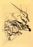  char's_counterattack gundam head helmet ito_hideaki machinery mecha no_humans nu_gundam sazabi weapon 