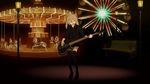  bass_guitar blue_hair carousel clock_lock_works_(vocaloid) ferris_wheel hatsune_miku instrument long_hair skirt smile solo task_utsushita thighhighs twintails vocaloid zettai_ryouiki 