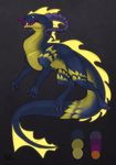  blue_skin dragon fefairy horn male scalie showcase tongue tongue_out yellow_skin 