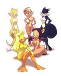  anthro anthrofied avian big_breasts bird breasts cat duck feline female fur hair lagomorph lola_bunny looking_at_viewer looney_tunes mammal melissa_duck nipples nude penelope_pussycat petunia_pig pig porcine pussy rabbit simple_background spiritto sylvia warner_brothers 