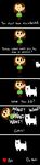  blush brown_hair canine dog english_text hair human looking_at_viewer male mammal text toby_fox undertale 