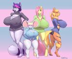  2015 anthro arcanine arcenine big_breasts breasts canine cleavage clothed clothing dog equine erect_nipples female fluttershy_(mlp) friendship_is_magic horse huge_breasts mammal mouse my_little_pony nintendo nipple_bulge nipples plankboy pok&eacute;mon pony rodent video_games 
