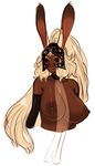  1girl animal_ears areolae breasts bunny_ears dark_areolae dark_nipples dark_skin female final_fantasy final_fantasy_xii fran large_areolae large_breasts large_nipples looking_at_viewer nipples parted_lips red_eyes solo steffydoodles upper_body 