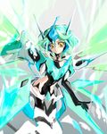  clear_wing_synchro_dragon clear_wing_synchro_dragon_(cosplay) cosplay dragon_girl duel_monster green_hair green_wings highres kat_(4681526) multicolored_hair rin_(yuu-gi-ou_arc-v) short_hair solo two-tone_hair wings yellow_eyes yuu-gi-ou yuu-gi-ou_arc-v 