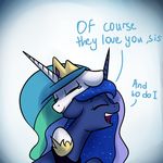  2015 anticularpony dialogue english_text equine female feral friendship_is_magic horn mammal my_little_pony princess_celestia_(mlp) princess_luna_(mlp) text winged_unicorn wings 