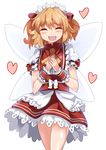  :d ^_^ blonde_hair blush closed_eyes e.o. fairy_wings fang headdress heart lovestruck open_mouth sash smile solo sunny_milk touhou twintails wings wrist_cuffs 