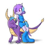  anthro duo female feral freedom_planet goshaag male one_eye_closed sash_lilac spyro spyro_the_dragon video_games wink 