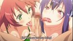  1boy 2girls animated animated_gif baku_ane_otouto_shibocchau_zo! bikini breasts censored cleavage fellatio large_breasts licking mio_(baku_ane) multiple_fellatio multiple_girls oral pov purple_hair red_hair saliva swimsuit teamwork threesome yurine_(baku_ane) 