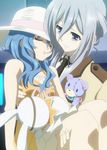 2girls blue_hair carrying date_a_live multiple_girls murasame_reine yoshino yoshino_(date_a_live) yoshinon 