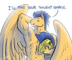  anthro anthrofied bgn flash_sentry_(mlp) friendship_is_magic male my_little_pony nipples nude 