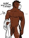  anthro anthrofied bgn male nipples nude penis towel 