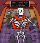  bed blush bone first_person_view male papyrus_(undertale) skeleton skull teeth text undertale 