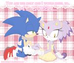  anthro bindi blaze_the_cat blue_fur blush cat duo feline female fur green_eyes hedgehog male mammal purple_fur sonic_(series) sonic_the_hedgehog yellow_eyes 