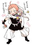  50yen baby bug butterfly child earrings eyes_visible_through_hair hair_over_one_eye hood ima-no-tsurugi insect iwatooshi japanese_clothes jewelry male_focus multiple_boys open_mouth orange_eyes orange_hair pacifier rattle red_eyes sharp_teeth smile teeth touken_ranbu translation_request white_hair younger 