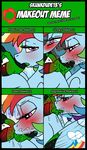  2015 anthro blush digitaldomain123 equine fan_character female feral french_kissing friendship_is_magic horse hot_dogging kissing lizard male mammal messy my_little_pony pony rainbow_dash_(mlp) reptile scalie 