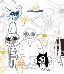  alphys asgore_dreemurr flowey_the_flower heats_flamesman mettaton monster_kid onionsan papyrus_(undertale) protagonist_(undertale) sans_(undertale) simple_background temmie_(undertale) the_weaver toriel undyne 