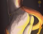  2015 ambiguous_gender anthro anthrofied artistictwili back butt butt_shot charizard cloth fire invalid_color invalid_tag nintendo pok&eacute;mon scalie simple_background solo video_games 