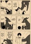  collar dragon english_text horn human mammal master sanzo slave text translated wings 