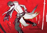  artist_name bad_id bad_pixiv_id black_hair black_pants blade_master_(elsword) character_name coat copyright_name daizu_yan elsword fighting_stance full_body hood hoodie looking_back male_focus mechanical_arm pants raven_(elsword) ready_to_draw red_background scabbard sheath solo yellow_eyes 