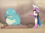  amphibian blush chichi chubby dragon dragon_ball egg female frog helmet henka loli young 