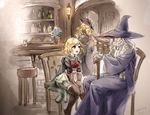  2015 2boys :d a ahoge aletheia_(granblue_fantasy) aqua_eyes beard blonde_hair bottle brother_and_sister cape chair dated earrings facial_hair family fantasy father_and_daughter father_and_son flower gloves granblue_fantasy graphite_(medium) hat indoors jewelry k_w_r lantern long_hair lucius_(granblue_fantasy) mixed_media multiple_boys old_man open_mouth plant potted_plant short_hair siblings signature sketch skirt smile stool table teena_(granblue_fantasy) traditional_media white_hair witch_hat wizard 
