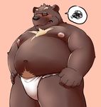  12beat13 anthro bear blush clothing colored embarrassed fundoshi male mammal simple_background solo underwear 