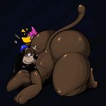  avian big_butt bird blush brown_fur butt canine collar crown dog duck duck_(duckhunt) fur girly huge_butt hunt_(duckhunt) mammal pumpkybutt simple_background thick_thighs wide_hips 