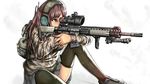 clothing female gun not_furry ranged_weapon skirt weapon 
