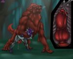  abdominal_bulge anthro anthro_on_feral bestiality canine collaboration cum cum_inside deezmo diasis dragon excessive_cum eyrich female feral internal interspecies knot knotting larger_male male male/female mammal sex size_difference smaller_female wolf 