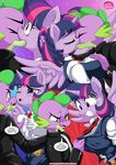  anthro anthrofied bbmbbf big_breasts breasts clothed clothing comic cosplay dragon duo equestria_untamed equine female friendship_is_magic fur horn leather male mammal my_little_pony palcomix palcomix_vip purple_fur roleplay scalie spike_(mlp) twilight_sparkle_(mlp) 
