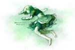  green kneehighs lying mizuhashi_parsee monochrome rex_k short_hair socks solo touhou 