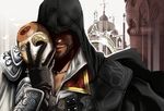  armor assassin assassin's_creed_ii assassins_creed assassins_creed_2 ezio_auditore ezio_auditore_da_firenze gloves hood mask smile 