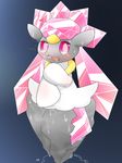  ambiguous_gender blush diancie legendary_pok&eacute;mon nintendo open_mouth pink_eyes pok&eacute;mon saliva sweat tears tongue video_games アクリロ=トリル_(artist) 